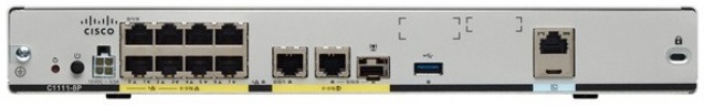 Программно аппаратный комплекс - Маршрутизатор Cisco C1111-8P(Bundle1) /  C1111-8P with factory upgrades в составе:Кабель питания / CAB-ACE / Power Cord Europe - 1 шт Маршрутизатор / C1111-8P / ISR 1100 8 Ports Dual GE WAN Ethernet Router - 1 шт / GR C1111-8P(Bundle1)