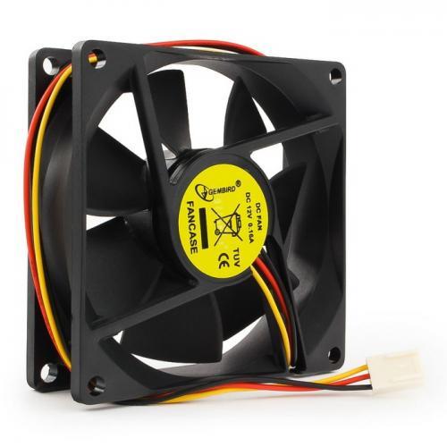 Вентилятор Gembird для корпуса 80x80x25mm, sleeve, узкий разъем 3pin (FANCASE) FANCASE