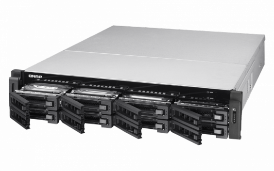 Сетевой RAID-накопитель QNAP 8 отсеков для HDD, ECC-память,19", два блока питания. Intel Xeon E3-1200 v3 3,4 ГГц, 4ГБ TS-EC880U-RP TS-EC880U-RP