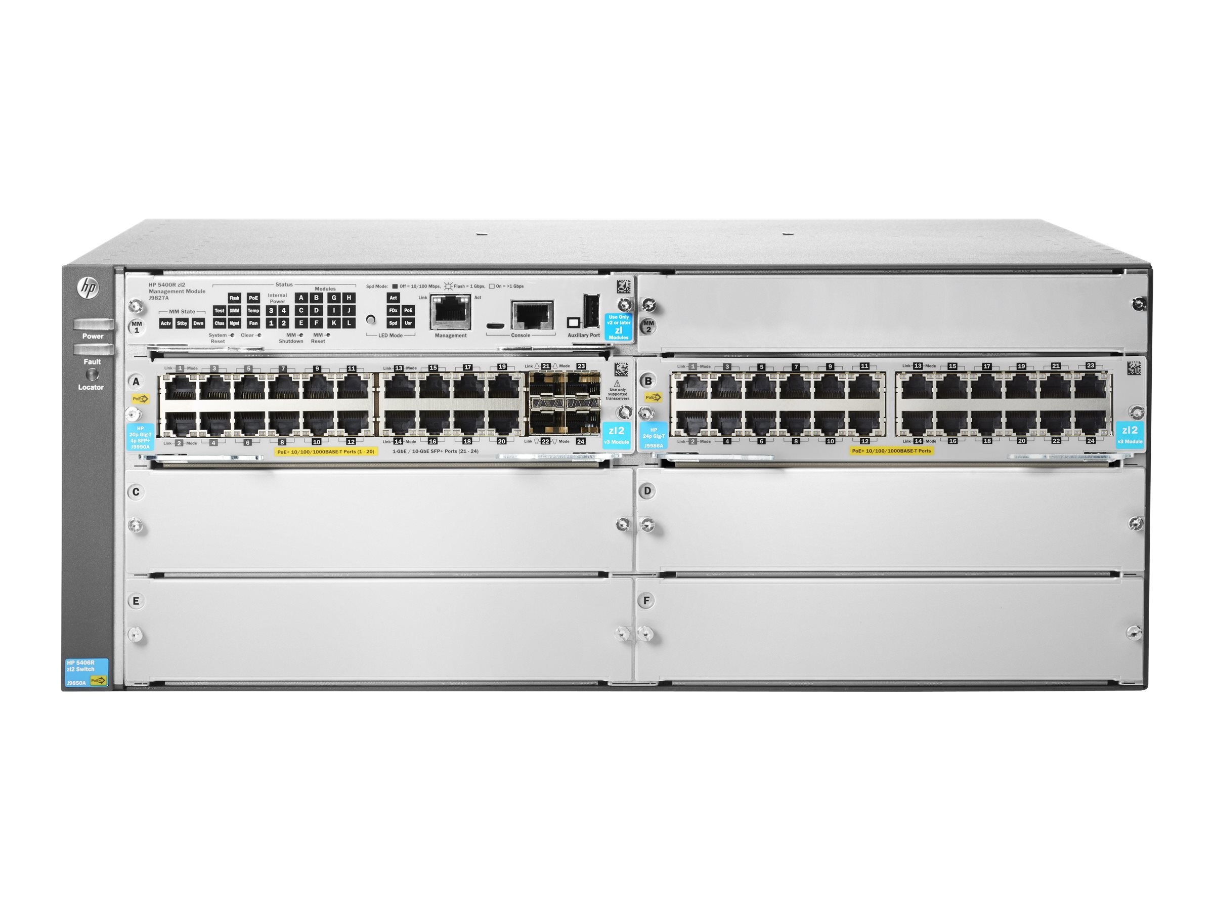 Коммутатор Aruba 5406R 44GT PoE+/4SFP+ v3 zl2 Swch JL003A JL003A