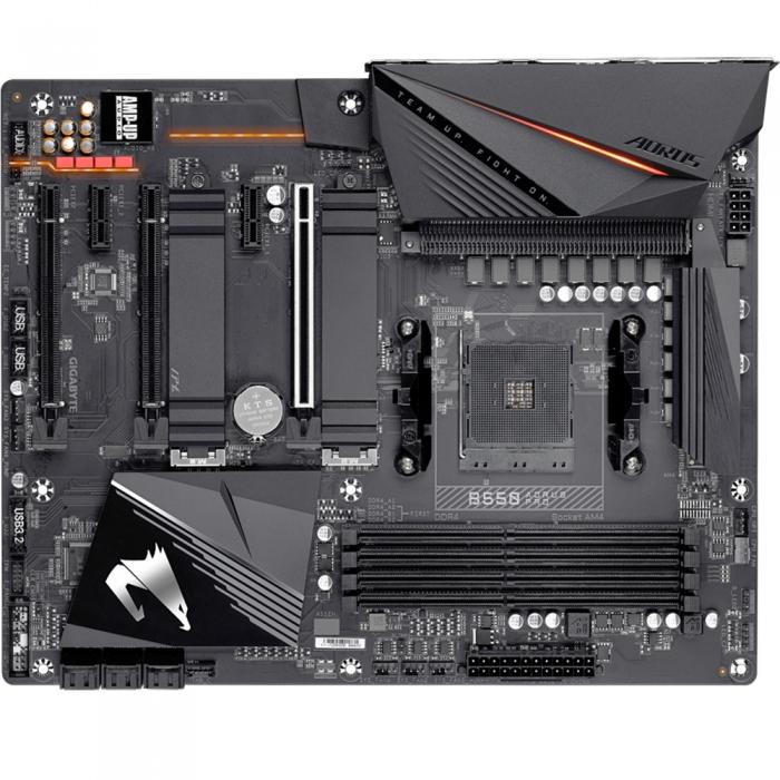 Материнская плата Gigabyte , Socket AM4, AMD B550, 4xDDR4-3200, HDMI, 3xPCI-Ex16, 2xPCI-Ex1, 6xSATA3(RAID 0/1/10), 2xM.2, 8 Ch Audio, 2.5GLan, (6+4)xUSB2.0, (5+2)xUSB3.2, (1+0)USB3.2 Type-C™, ATX, RTL B550 AORUS PRO B550 AORUS PRO