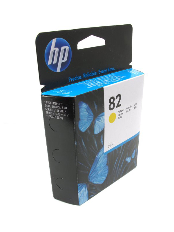 Картридж HP №82 для Designjet 500/510, 28мл, желтый (CH568A) CH568A #1