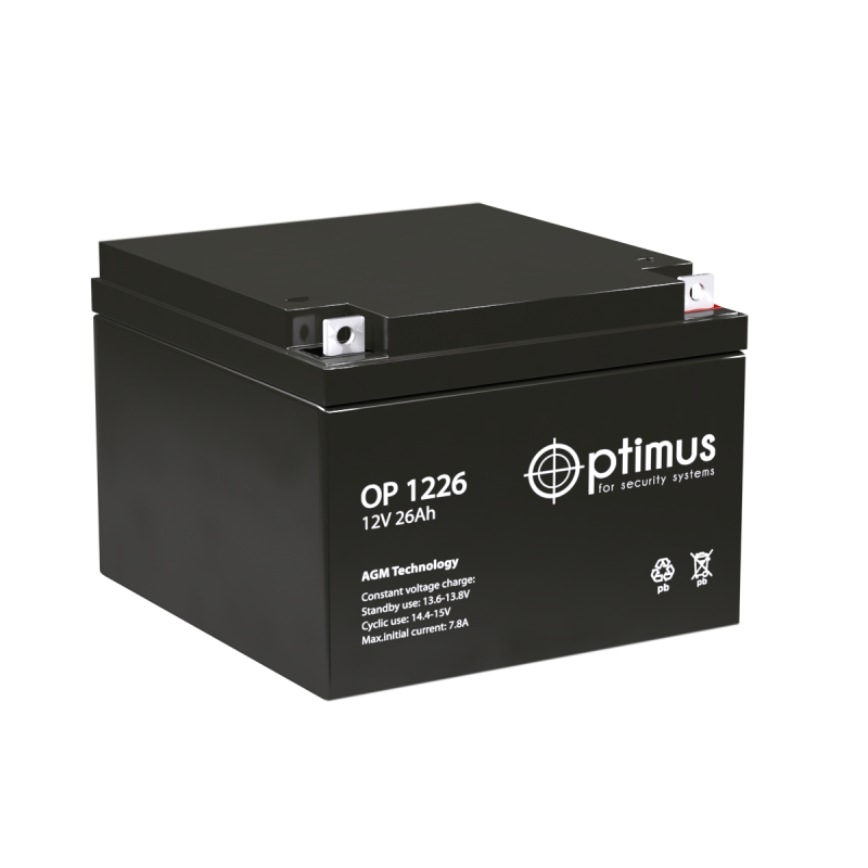Батарея Delta Optimus, ОПС-серия 12В, 26Ач OP 1226 OP 1226