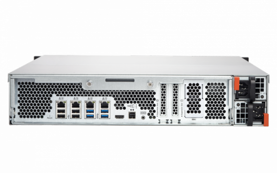 Сетевой RAID-накопитель QNAP 15 отсеков HDD, ECC, кэш mSATA 256 ГБ, 19", два блока питания, Xeon E3-1246 v3 3,5 ГГц, 8ГБ TVS-EC1580MU-SAS-RP-8GE TVS-EC1580MU-SAS-RP-8GE