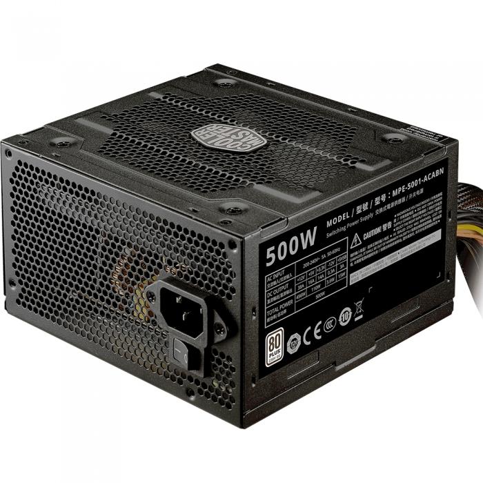 Блок питания Cooler Master Elite V4 500W 230V Elite V4 500W / 230V / 80 Plus 230V EU / ErP 2014 / 120mm fan / EU Cable RTL MPE-5001-ACABN-EU MPE-5001-ACABN-EU