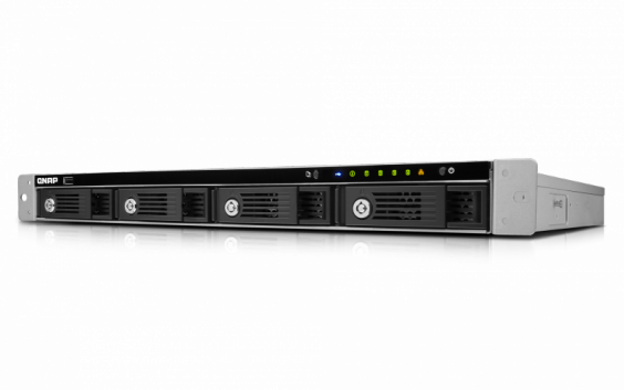 Сетевой RAID-накопитель QNAP 4 отсека для HDD, 19" Intel Celeron J1800 2,41 ГГц, 1 ГБ RAM. Направляющие в комплект не входят. TS-451U TS-451U