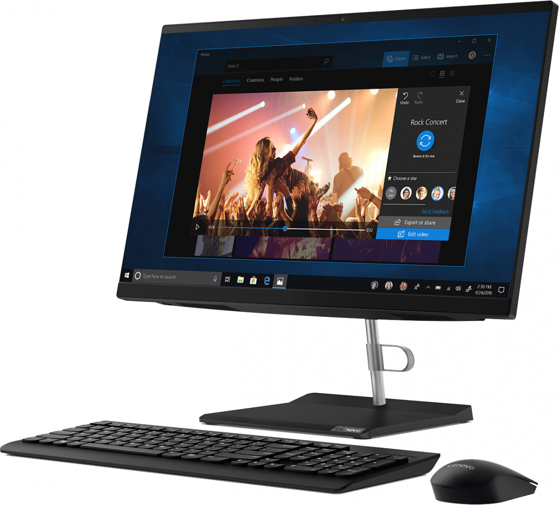 Моноблок Lenovo IdeaCentre V540-24IWL V540-24IWL 23.8" Full HD i3 8145U (2.1)/4Gb/500Gb 7.2k/UHDG 620/DVDRW/CR/noOS/GbitEth/WiFi/BT/65W/клавиатура/мышь/Cam/черный 1920x1080 10YS002FRU 10YS002FRU