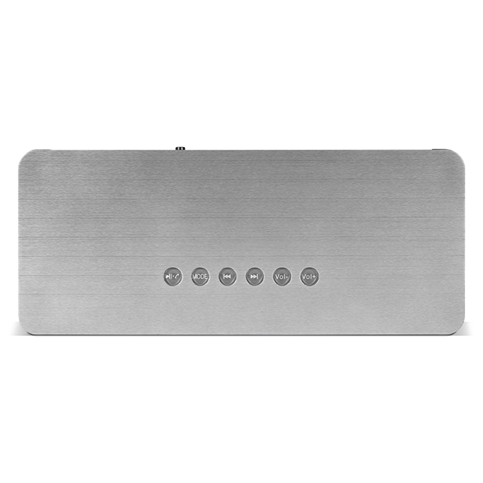 Портативная колонка Sven PS-190, черный-серебро, 2.0, мощность 2x5 Вт (RMS), Bluetooth, FM, USB, microSD, LED-дисплей, часы, будильник, встроенный аккумулятор) SV-015909 SV-015909