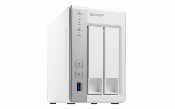 Сетевой RAID-накопитель QNAP 2 отсека для HDD. ARM Cortex-A15 Annapurna Labs AL-314 1,7 ГГц, 1 ГБ. TS-231P2-1G TS-231P2-1G