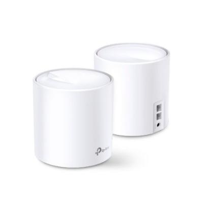 Маршрутизатор TP-Link Deco X20(2-pack) AX1800 Whole Home Mesh Wi-Fi System, Wi-Fi 6, 1201Mbps(2 streams) at 5GHz and 574Mbps (2 streams) at 2.4GHz, 2 Giga RJ-45 ports of each unit Deco X20(2-pack) Deco X20(2-pack)