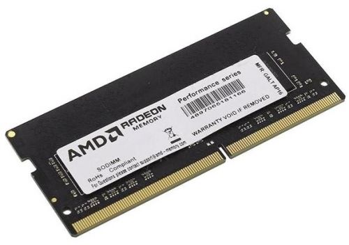 Модуль памяти AMD 8GB Radeon™ DDR4 2666 SO DIMM R7 Performance Series Black Non-ECC, CL16, 1.2V, Bulk (182187) R748G2606S2S-UO R748G2606S2S-UO
