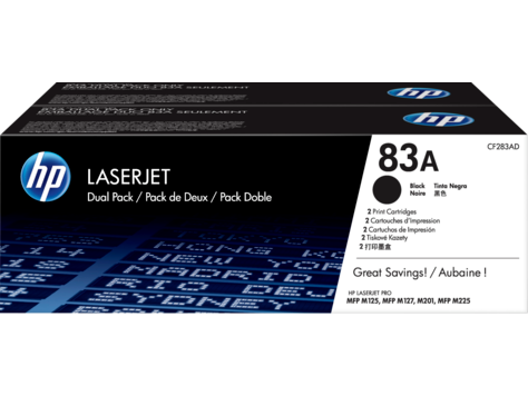 Тонер Картридж HP 83A CF283AD черный.двойная упаковка, для HP LJ Pro M125nw/M127fw (3000стр.) CF283AD
