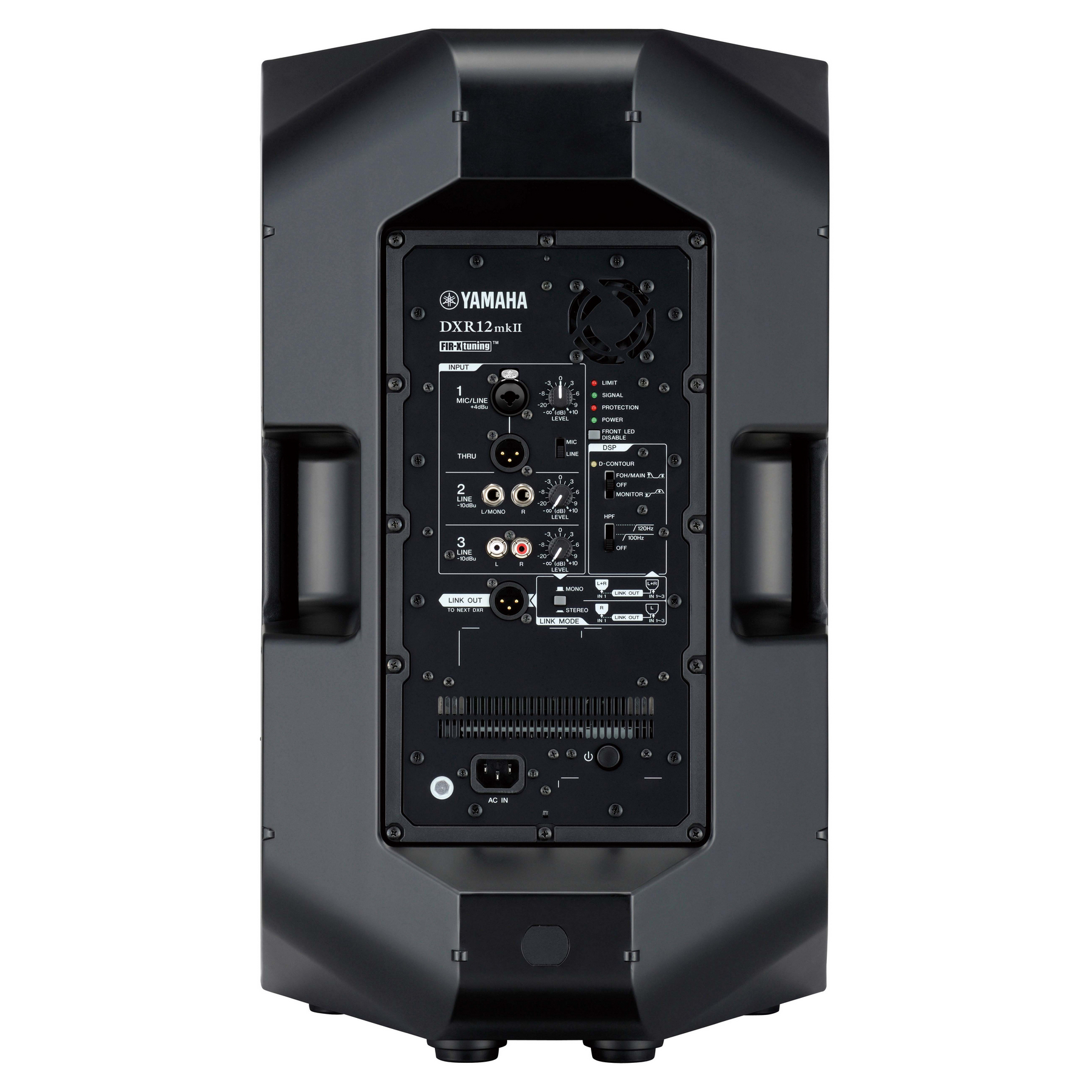 Акустическая система Yamaha DXR12MKII активная 2-полосная (Bi-amp, с фазоинвертором). 12"НЧ, 1,75"ВЧ. 52 Гц–20 кГц. 1100 Вт (НЧ: 950 Вт, ВЧ: 150 Вт).Макс. SPL: 134 dB. 1хXLR, 2хPhone, проходной XLRx1,LINK OUT: XLRx1. 35 мм, 3хМ8.Цвет:чёрный. VCC4860 VCC4860