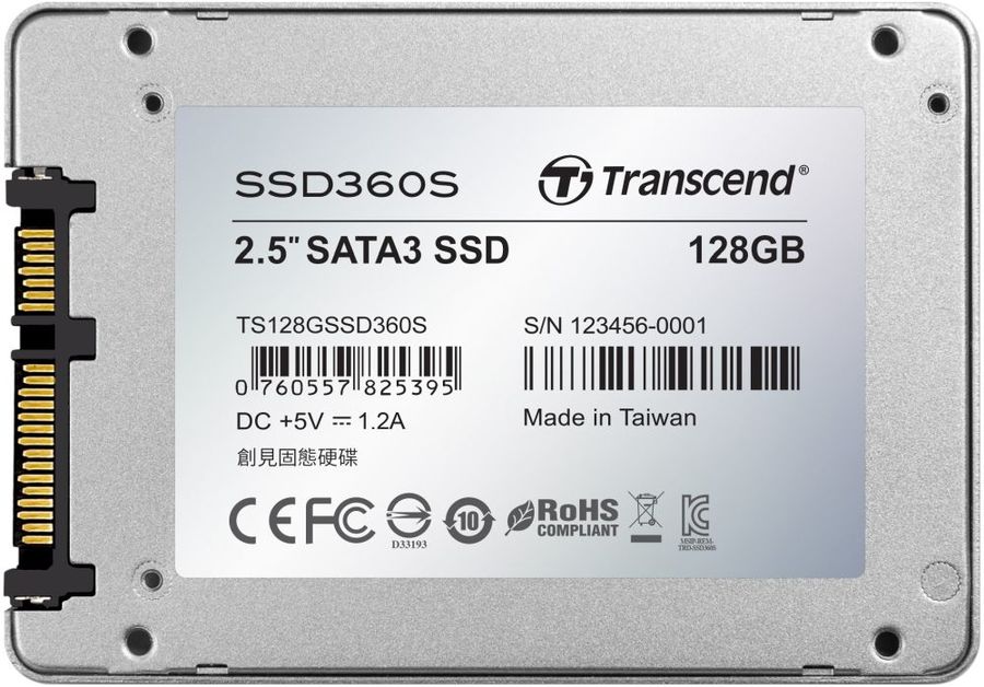 Твердотельный накопитель Transcend SSD 128GB, 2.5" SSD, SATA3, MLC TS128GSSD360S TS128GSSD360S #1