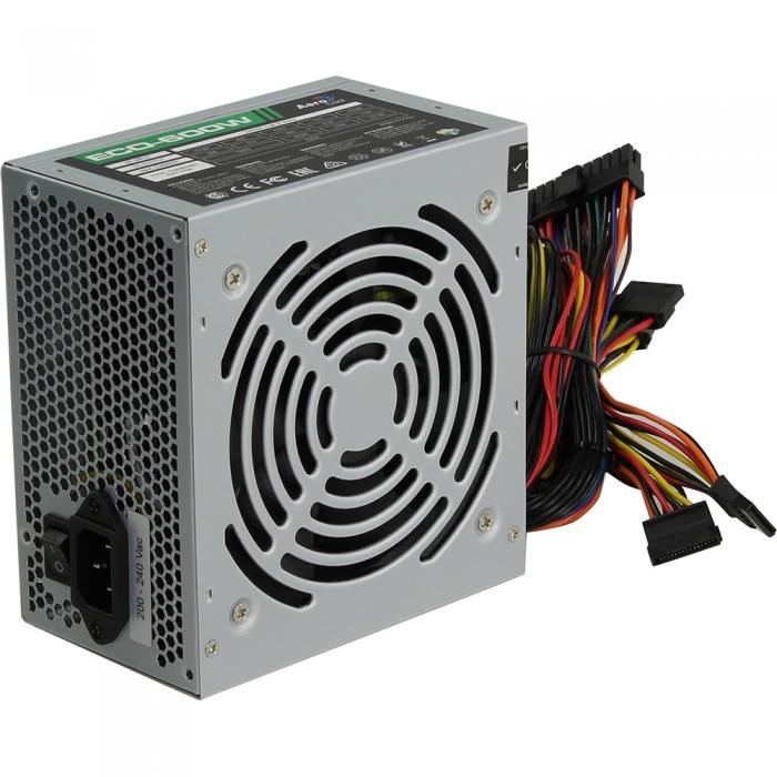 Блок питания Aerocool ECO-400W ATX v2.3 Haswell, fan 12cm, 400mm cable, power cord, 20+4P, 12V 4P, 1x PCI-E 6P, 2x SATA, 2x PATA, 1x FDD ECO-400 ECO-400
