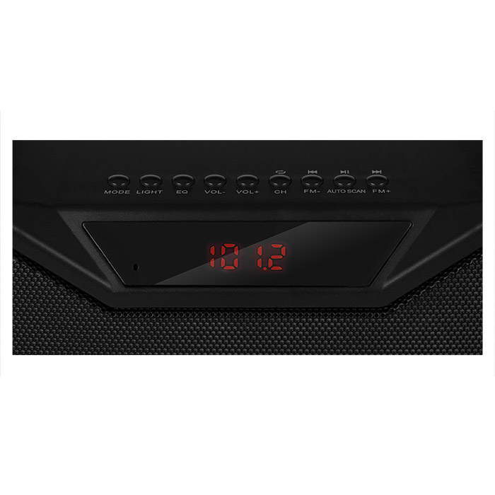 Портативная колонка Sven PS-480, черный, 2.0, мощность 2x12 Вт (RMS), Bluetooth, FM, USB, microSD, LED-дисплей, встроенный аккумулятор SV-016715 SV-016715
