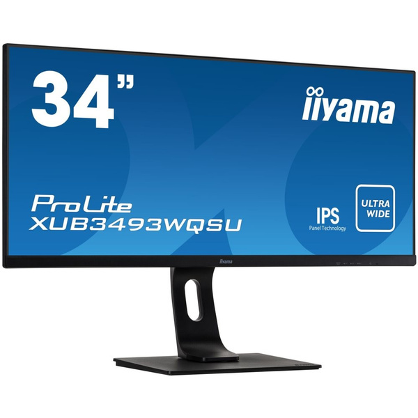 Монитор IIYAMA 34'' ProLite 3440x1440@75Гц IPS LED 21:9 4ms 2*HDMI DP 2*USB3.0 80M:1 1000:1 178/178 400cd HAS Tilt Swivel Speakers Black XUB3493WQSU-B1 XUB3493WQSU-B1 #5
