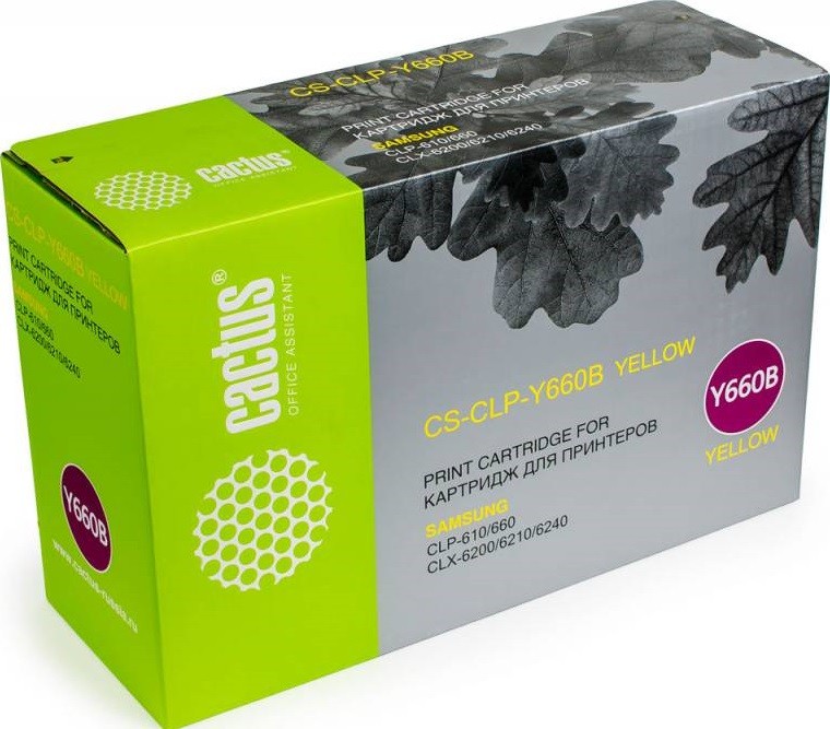 Тонер-картридж Cactus CS-CLP-Y660B желтый для Samsung CLP 610/660/CLX 6200/6210/6240 (5000стр.) CS-CLP-Y660B CS-CLP-Y660B