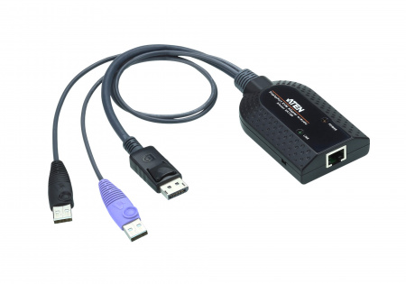 Модуль ATEN KVM DisplayPort USB,  50 метр,, 1xUTP Cat5e, для подкл,комп,к перекл,KN21xxx/41xxx/11xxv/KMxx32, макс,раз,1920х1200, RJ45+DP+2xUSB A-тип, Female+3xMale,,(Virtual Media;SmartCard/CAC) KA7189-AX KA7189-AX