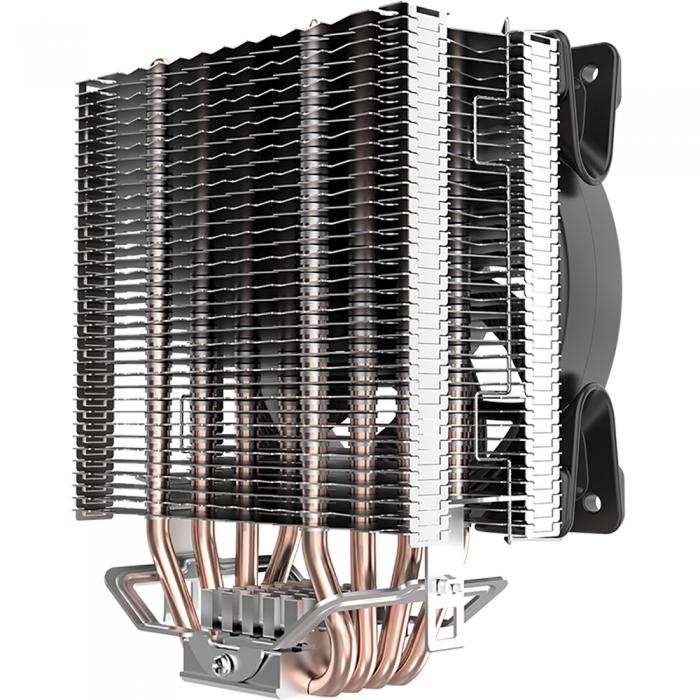 Вентилятор PCCooler S775/115X/AM2/AM3/AM4 (TDP 145W, 120mm PWM SilentPro Blue LED FAN, 4 тепловые трубки 6мм, 1000-1800RPM, 26.5dBa) GI-X4B GI-X4B