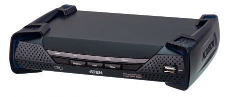 Удлинитель-передатчик ATEN KVM USB HDMI+AUDIO+RS232, 10км при прямом подкл через SFP модуль/неогранич, через switch, 1xUTP Cat5e, DP+4xUSB A-тип+2xMINI JACK+DB9+SFP, 9xF+M, спец,шнур, DC 5,3V, (макс,разр,3840x2160) KE9950R-AX-G KE9950R-AX-G