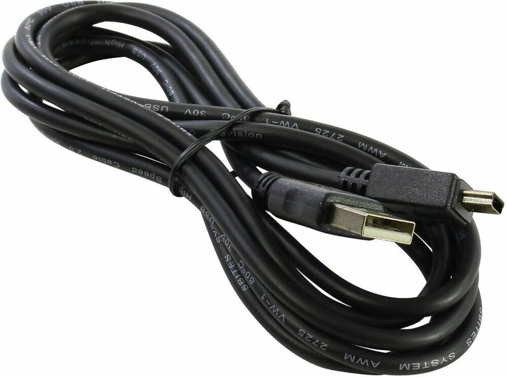 Кабель 5bites UC5007-010(C) USB2.0, AM/min 5pin, 1м. UC5007-010C UC5007-010C