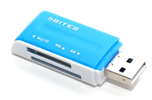 Картридер 5bites RE2-102BL USB2.0 / ALL-IN-ONE / USB PLUG / BLUE RE2-102BL