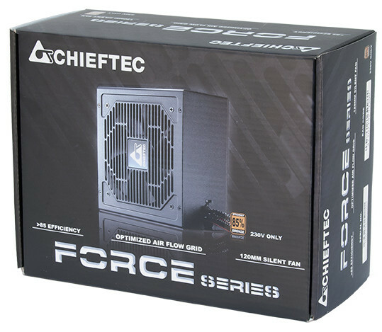 Блок питания Chieftec Force CPS-550S (ATX 2.3, 550W, 85 PLUS, Active PFC, 120mm fan) (CPS-550S) CPS-550S