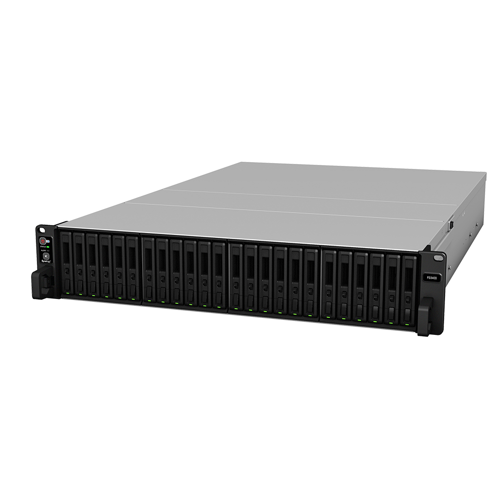 СХД Synology FS3400 FlashStation (Rack 2U) 8C 2,1GhzCPU/16Gb upto 128/no HDD upto 24 SAS SSD upto 72 (2xRX2417sas or 2xRX1217sas)/2xUSB3 FS3400 FS3400
