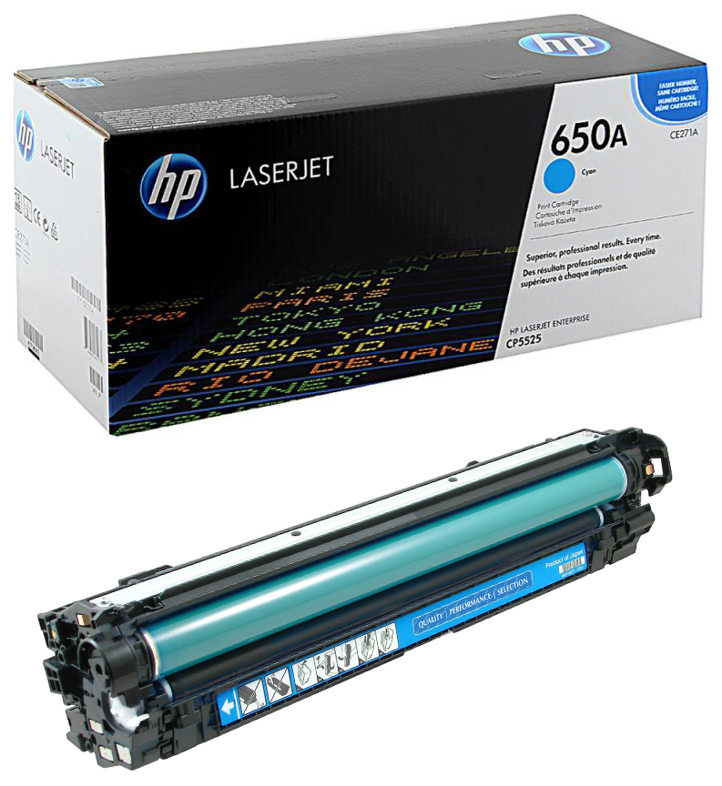 Картридж HP для LaserJet CP5525n/CP5525dn/CP5525xh, голубой (CE271A) CE271A