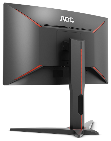 Монитор AOC 23,6" 1920x1080 MVA WLED 16:9 5ms VGA 2*HDMI DP 3000:1 50M:1 178/178 250cd Speakers HAS Swiwel Black/Red C24G1 C24G1