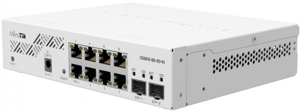 Коммутатор Mikrotik  Cloud Smart Switch, 8x GbE Ports, 2x 10G SFP Ports CSS610-8G-2S+IN CSS610-8G-2S+IN