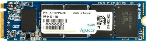 Твердотельный накопитель Apacer M.2 2280 1024GB Professional NAS Client SSD PCIe Gen3x4, 2500/2100, IOPS 215/390K, MTBF 2M, 3D TLC, AP1TPP3480-R AP1TPP3480-R