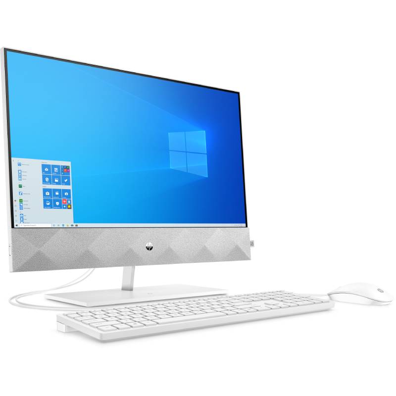 Моноблок HP Pavilion 27-d0031ur AiO 27"(1920x1080)/Touch/Intel Core i5 10400T(2Ghz)/8192Mb/256SSDGb/noDVD/Ext:GeForce MX350(2048Mb)/Cam/WiFi/war 1y/White/W10 + wless kbd/mouse 496Z7EA 496Z7EA