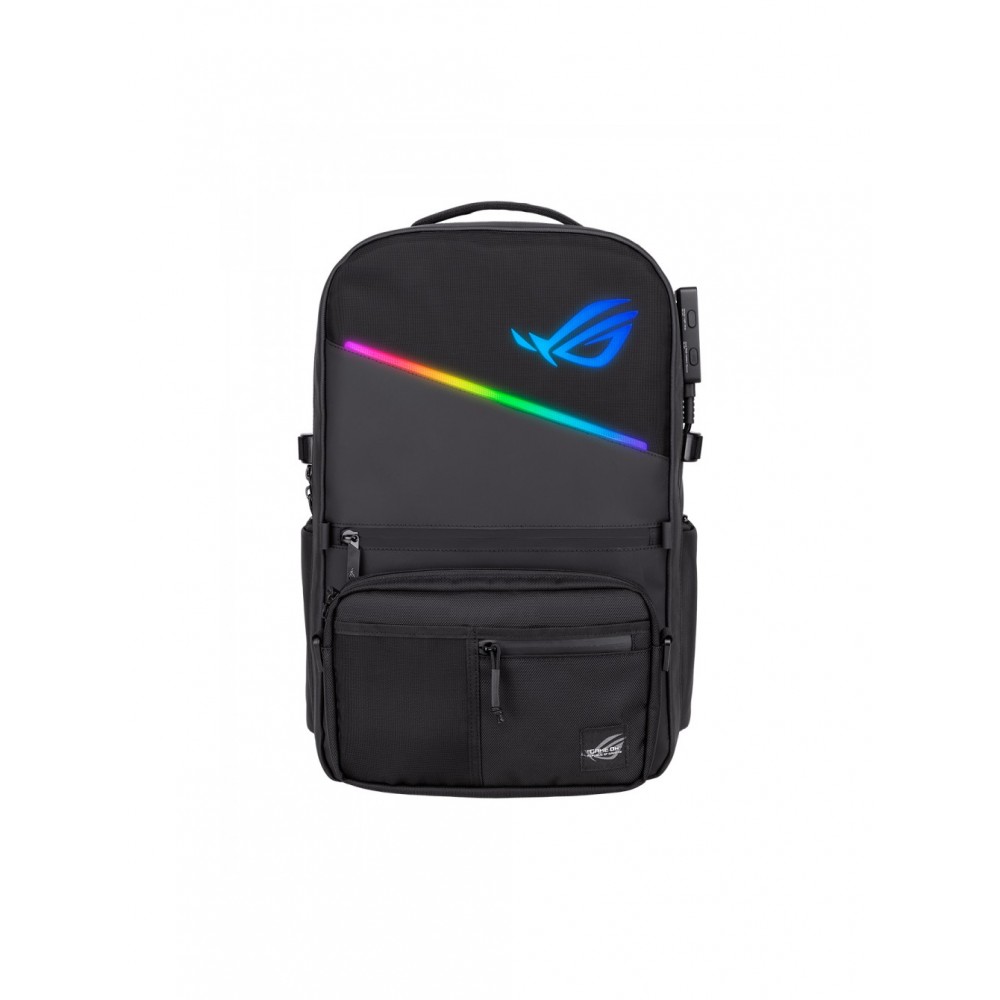 Рюкзак ASUS для ноутбука ROG Ranger Aura RGB BP3703G 17" макс.Полиэстер, полиуретан.Aura RGB dynamic illumination with adaptive brightness. Черный.170 x 280 x 26 x 415 мм.1.9 кг 90XB05X0-BBP010 90XB05X0-BBP010