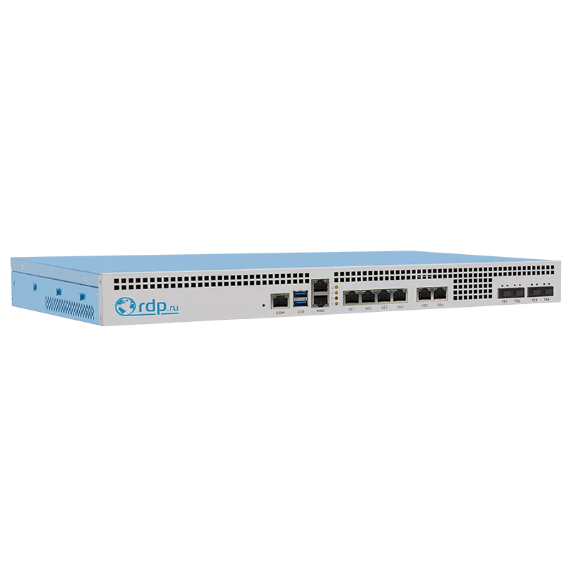 Маршрутизатор RDP IP/MPLS EcoRouter ER-406L 1xMNG 1000BaseTX, 6x1000BaseTX, 2x10GE SFP+, 1U. Пропускная способность до 12 Gbit/s.  Блоки питания AC.  ER-406L ER-406L #2