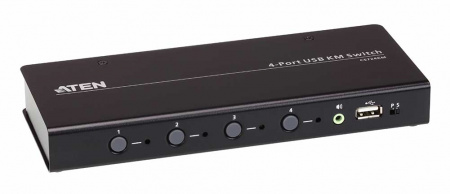 KVM-переключатель ATEN KBD+MOUSE/KM, 1> 4 блока/порта/port USB, cо шнурами USB 4х1,8 м,+AUDIO 4х1,8м,, (конс,упр, - USB;CCS-PRO4;SKM-04S;SVKM-140;TradeSwitch4-USB) CS724KM-AT CS724KM-AT #4
