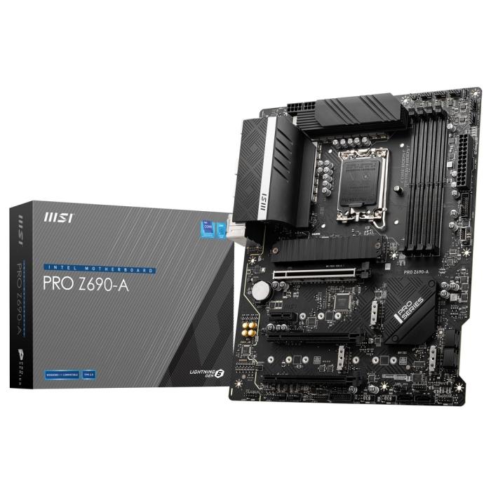 Материнская плата MSI PRO Z690-A LGA1700 Intel Z690 4xDDR5 ATX AC`97 8ch(7.1) 2.5Gg RAID HDMI DP PRO Z690-A PRO Z690-A