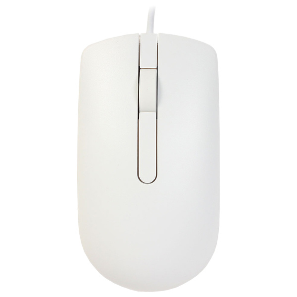 Мышь для ноутбука Mouse Dell MS116 USB оптическая проводная (белая)  570-AAIP #1