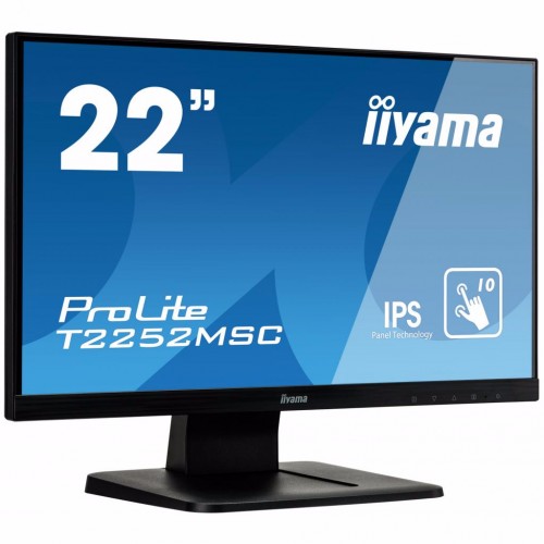 Монитор IIYAMA 21.5" ProLite  черный IPS LED 7ms 16:9 HDMI M/M матовая 1000:1 250cd 178гр/178гр 1920x1080 D-Sub DisplayPort FHD Touch 4.8кг T2252MSC-B1 T2252MSC-B1