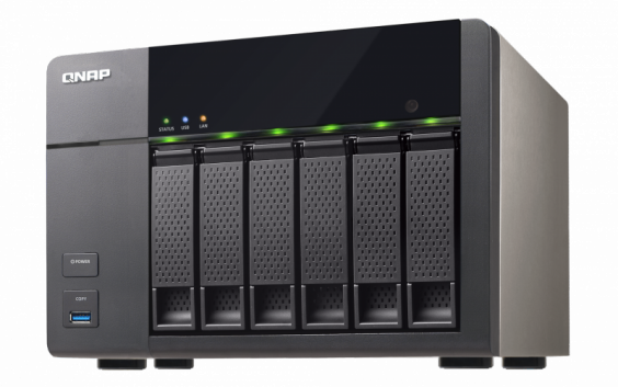 Сетевой RAID-накопитель QNAP 6 отсеков для HDD, HDMI-порт. Intel Celeron J1800 2,41 ГГц, 4ГБ. TS-651-4G TS-651-4G