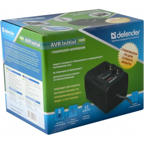 Стабилизатор напряжения Defender AVR Initial 1000 VA УТ-00017812 #2