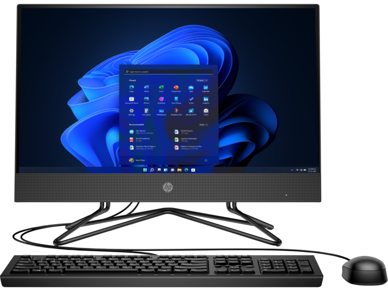 Моноблок HP 200 G4 21.5" Ath Si 3050U 4Gb 1Tb DVDRW Windows 10 Professional 64 GbitEth WiFi BT клавиатура мышь Cam 1920x1080 47L26EA 47L26EA