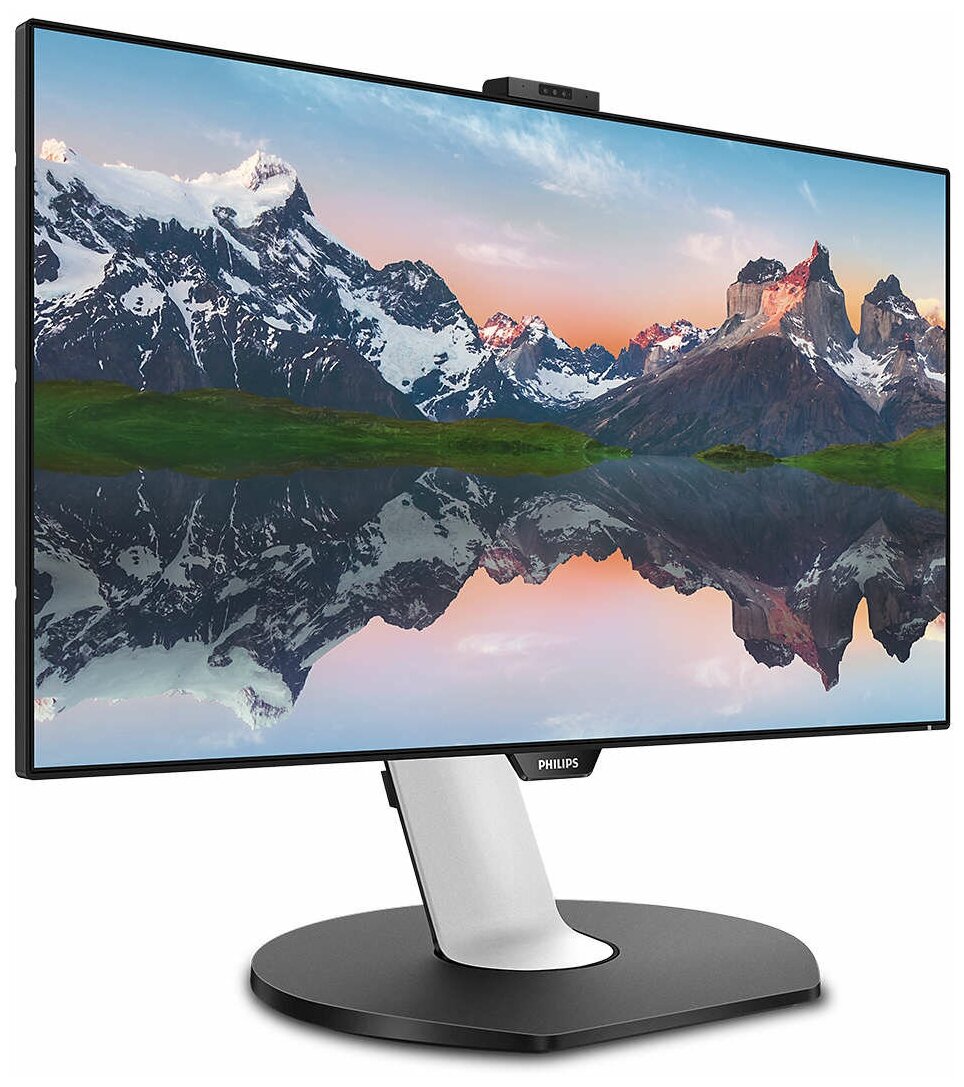 Монитор Philips 31,5" 329P9H 3840x2160 IPS W-LED 16:9 5ms 2*HDMI DP USB-C 4*USB 3.1 50M:1 178/178 450cd Ethernet RJ-45 Speakers Webcamera HAS Pivot Swivel Tilt Black/Silver 329P9H/00 329P9H/00