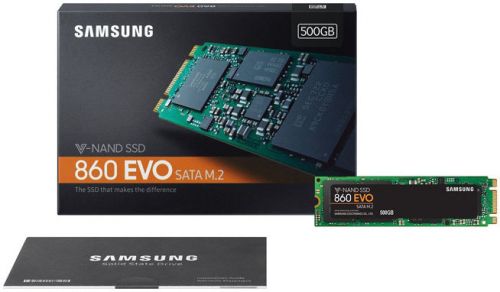 Твердотельный накопитель Samsung SSD M.2 2280 (SATA) 500 Gb Samsung 860 EVO MZ-N6E500BW MZ-N6E500BW