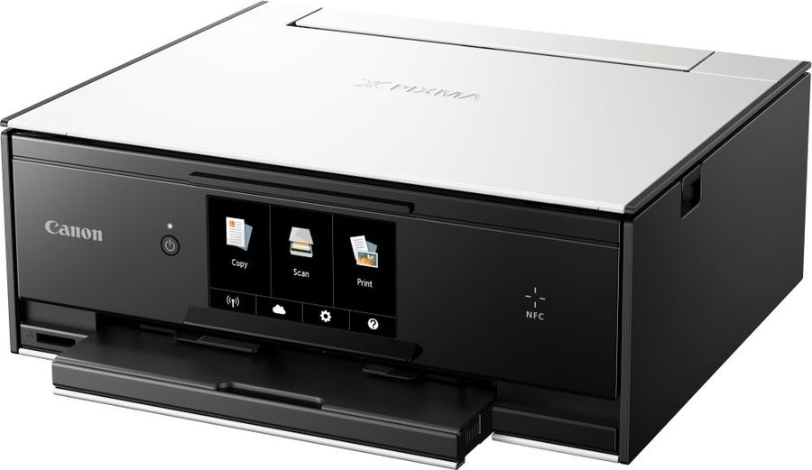МФУ Canon PIXMA TS9040 WHITE А4, (9600х2400), 15 из./мин. ч/б, 10 из./мин. цвет, раздельные картриджи(6), кассета 100 л., USB/WiFi/NFC, ЖК экран 12.5 см, печать на DVD 1371C007 1371C007