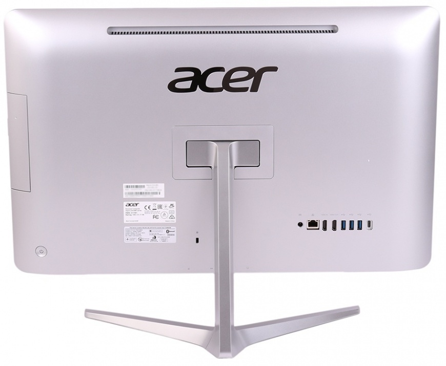 Моноблок Acer Aspire Z24-880 23.8" FH i5 7400T/8Gb/1Tb/940MX 2Gb/DVDRW/Windows 10/WiFi/BT/135W/К+ М/Cam/серебристый DQ.B8TER.011 DQ.B8TER.011