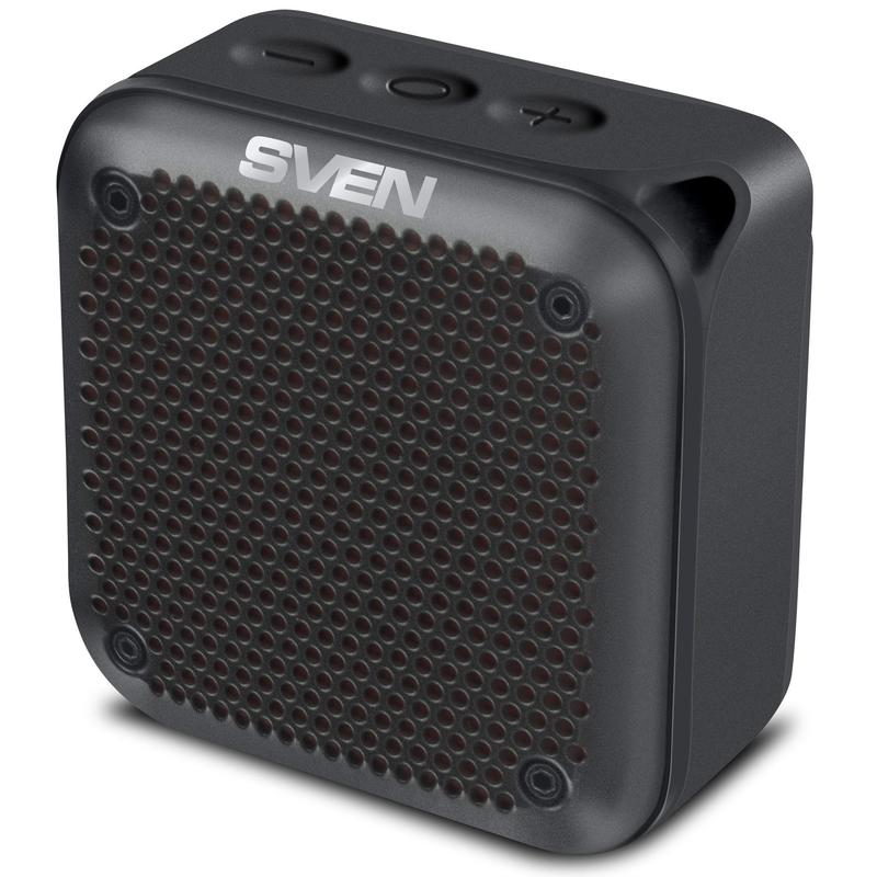 Портативная колонка Sven PS -88, черный (7 Вт, Waterproof (IPx7), TWS, Bluetooth, microSD, карабин, 1500мА*ч) SV-018474 SV-018474
