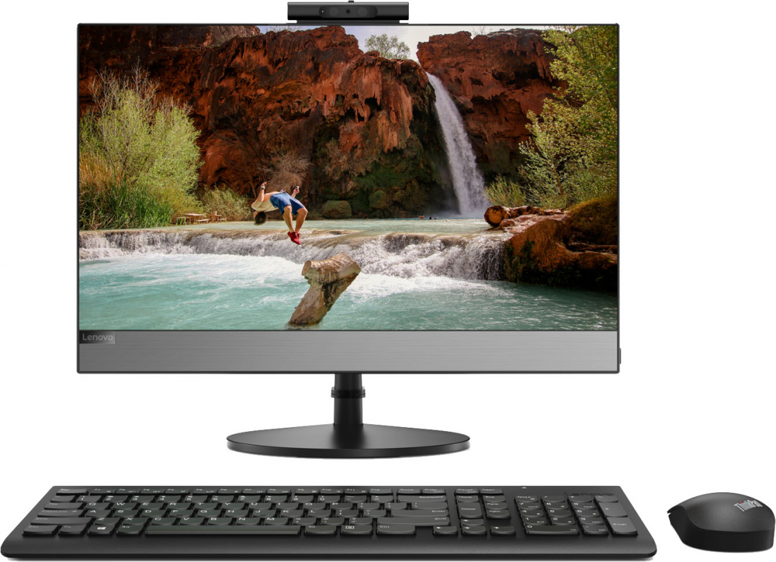 Моноблок Lenovo IdeaCentre V530-22ICB 21.5" Full HD i5 8400T (1.7)/8Gb/SSD256Gb/UHDG 630/DVDRW/CR/Windows 10 Professional 64/GbitEth/WiFi/BT/90W/клавиатура/мышь/Cam/черный 1920x1080 10US0062RU 10US0062RU
