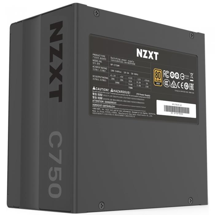 Блок питания NZXT NZXT C Series C750 - 750W ATX modular PSU, 80 PLUS Gold (EU) RTL NP-C750M-EU NP-C750M-EU